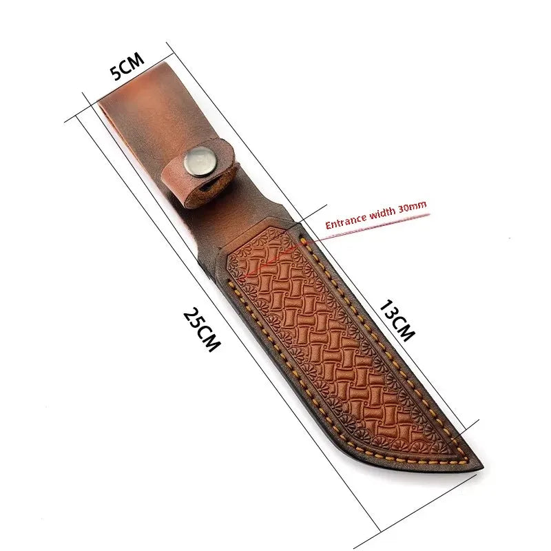 Beach Camp Hunting Sheath Fixed Blade Sheath Leather Knife Sheaths Knife Holster Leather Knife Sheath Brown