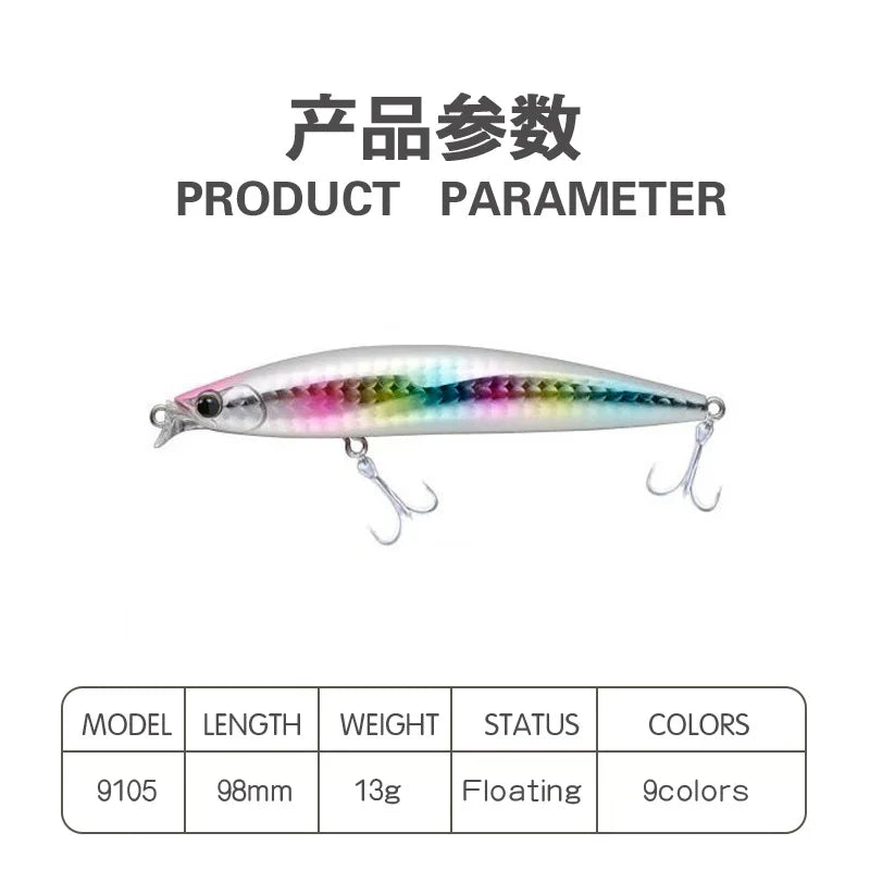 Minnow Fishing Lure Floating Artificial Lures Minnow Profession Hard Bait Saltwater Pesca Fishing Tackle