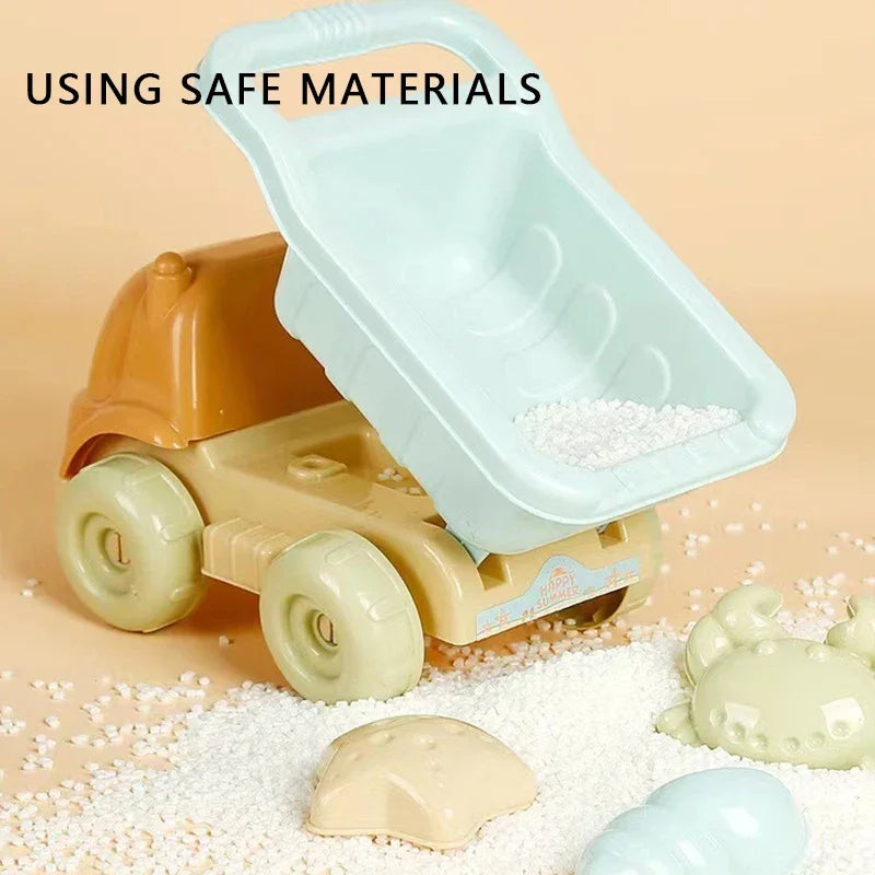 Beach Camp Children's Outdoor Beach Toys Fun Shovel Mold Beach Bucket Set Storage Sand Digging Tool Bucket Gift Children's Sand Toys sand
