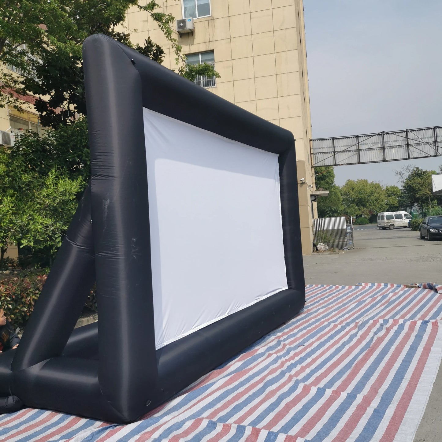 Beach Camp Outdoor Inflatable Movie Screen Moveable Film Projection Screen Advertising Promotion Inflatable Screen Manufacturer Wholesale