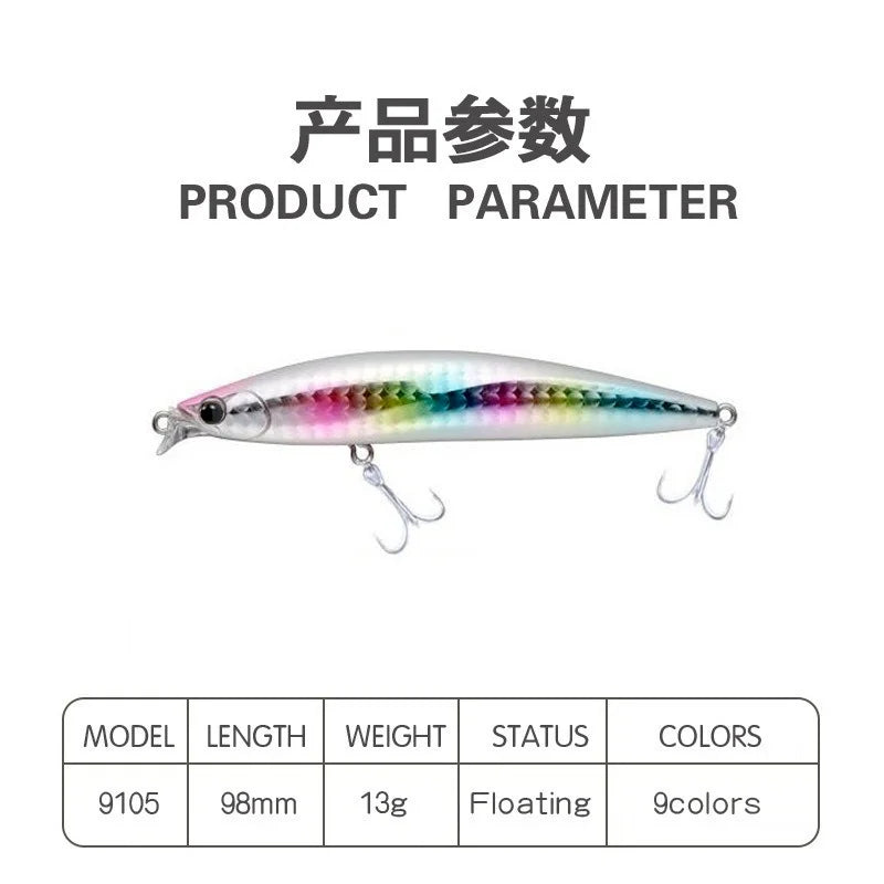 Minnow Fishing Lure Floating Artificial Lures Minnow Profession Hard Bait Saltwater Pesca Fishing Tackle