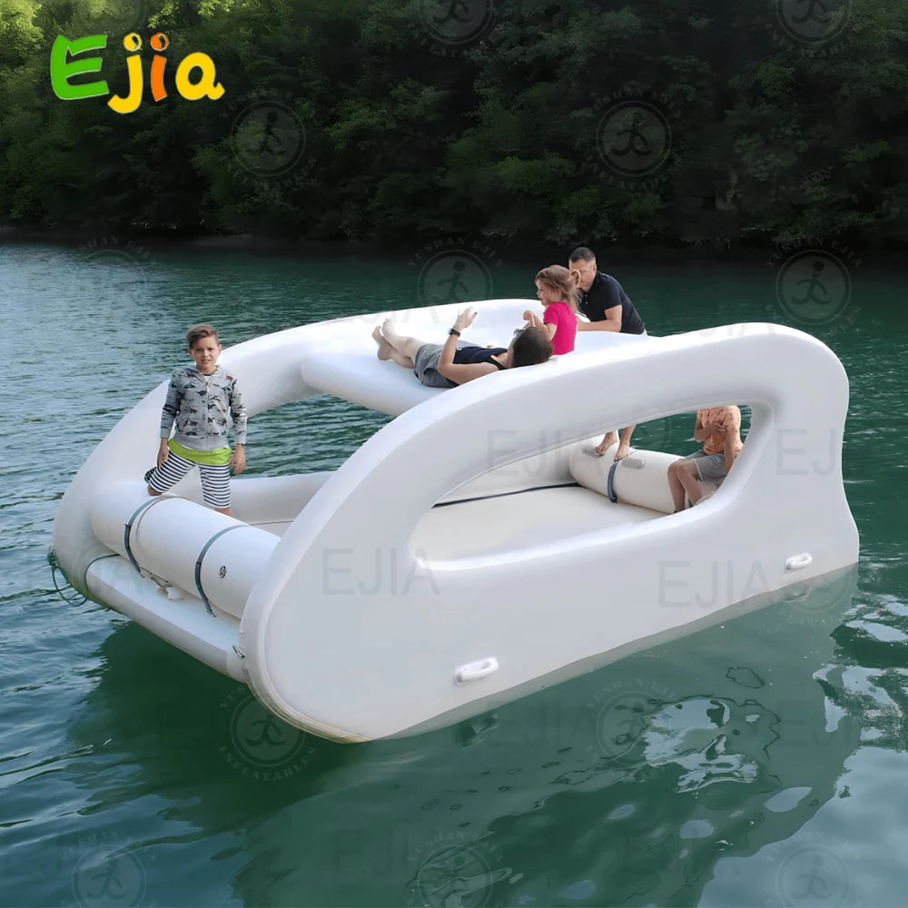 Beach Camp Portable Floating Water Platform Pontoon Houseboat All-Electric Solar Powered Boat Zero-Emission Pontoon Fishing Boat For Water