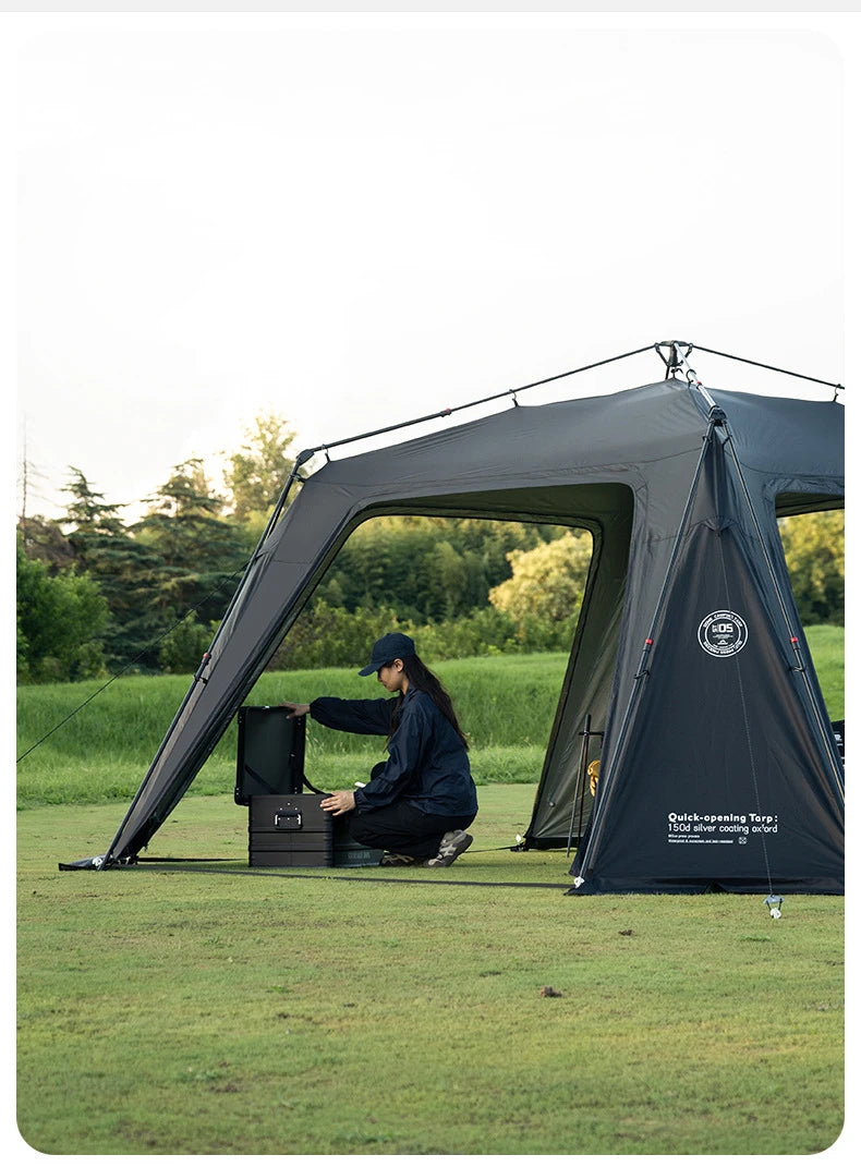 Beach Camp Camping Tent Silver Plated Canopy Extra Large Quick Setup Sunproof Camping Auto Dome Waterproof