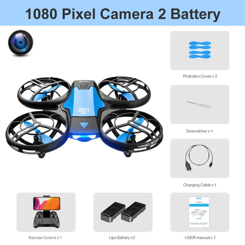 Beach Camp V8 New Mini Drone 4k profession HD 1080P Wide Angle Camera WiFi FPV RC Dron Height Keep Drones Helicopter Kids Toys 4DRC