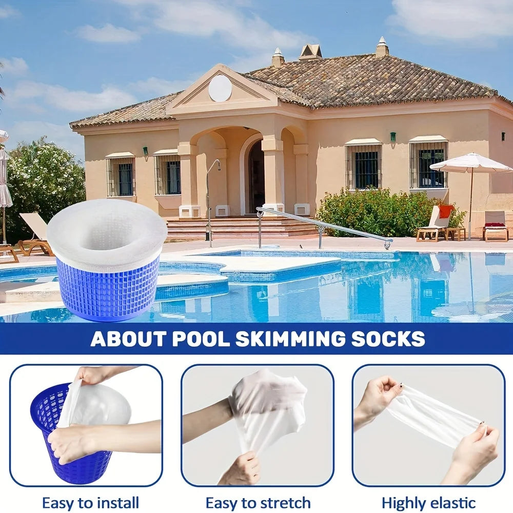 Beach Camp 20 Pcs, Swimming Pool Filter Socks, Cleaner to Remove Debris and Leaves from In-Ground and Above-ground Swimming Pools