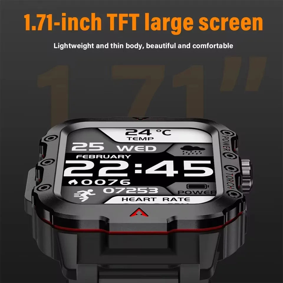 Beach Camp 2025 Smartwatch For New GPS Smart Watch Men 1.71 Inch HD Display GPS & Make/Receive Phone Calls 400mAh Battery Braceletes
