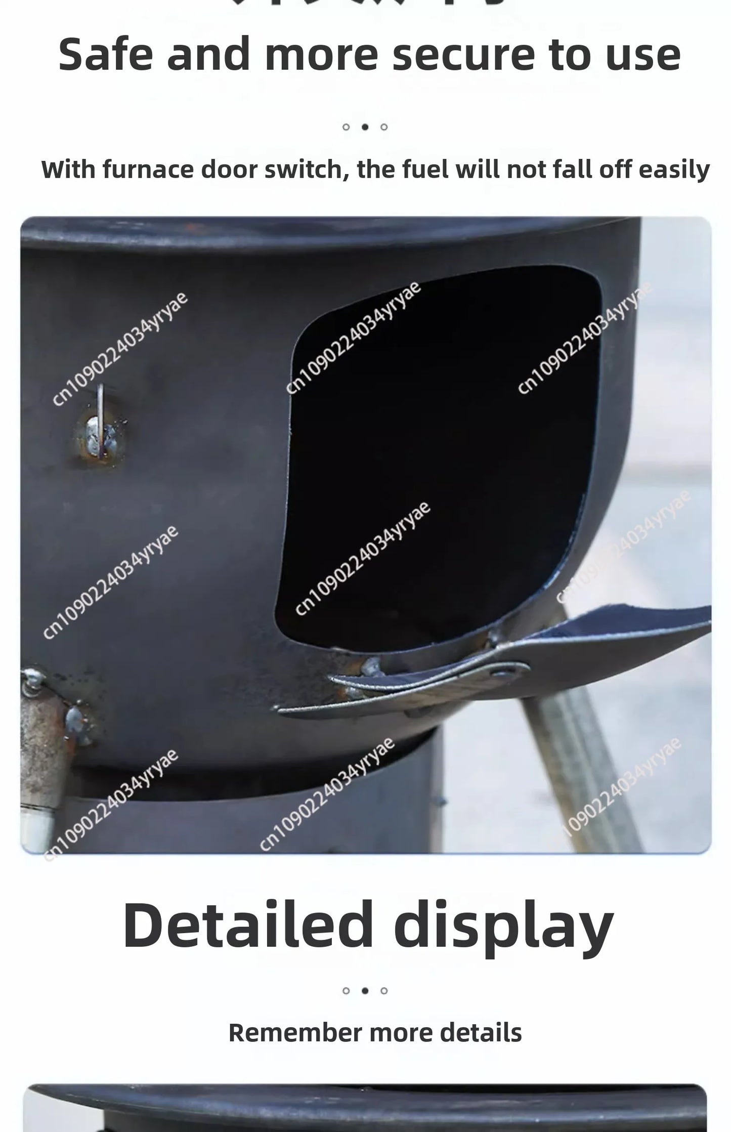 Camping Fire Pits Outdoor Grill Stand Camping Furnace Heating Wood Fire Stove Household Rural Portable Brazier Stove Stand