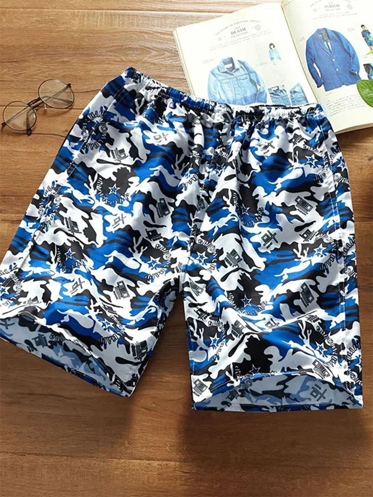Beach Camp Beach Shorts Men's Summer Sports Casual Outdoor Home Five Points Fashion Light and Thin Loose Size Quick Drying Comfort