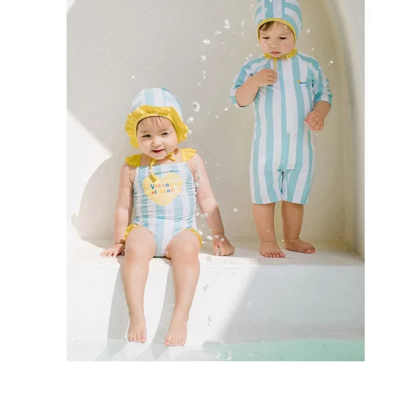 Beach Camp NEW Baby Swimsuits Cute Bathing Suit Toddlers Beachwear Jumpsuits Beachwear Bikinis for Kids One-piece Swimsuit