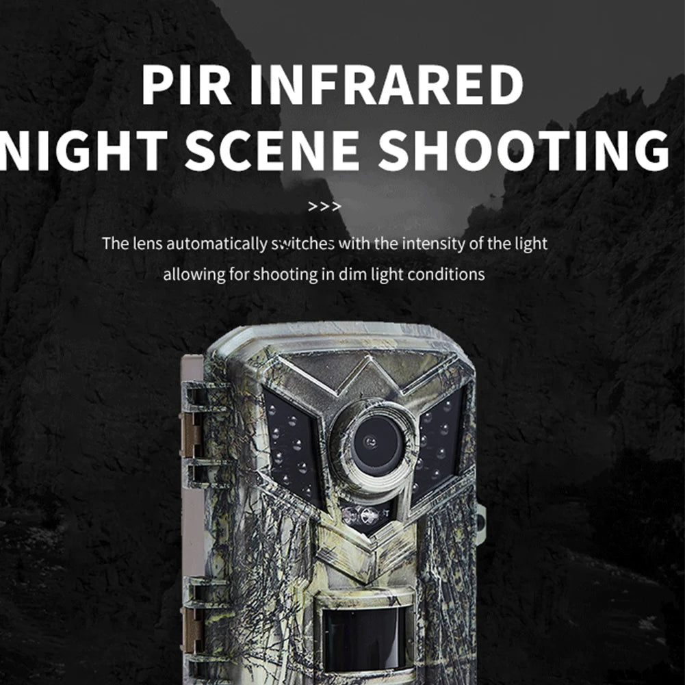 Mini HD 1080P Hunting Trail Camera Waterproof Hunting Camera Infrared Night Vision Security Cam Outdoor Wildlife Photo Traps