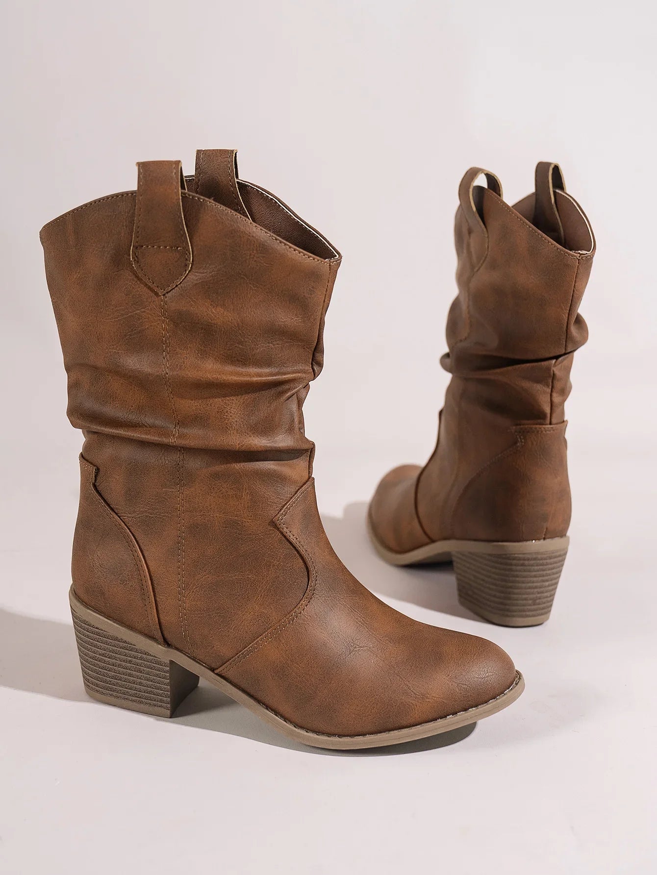Western Cowboy Boots for Women Autumn Winter Retro
