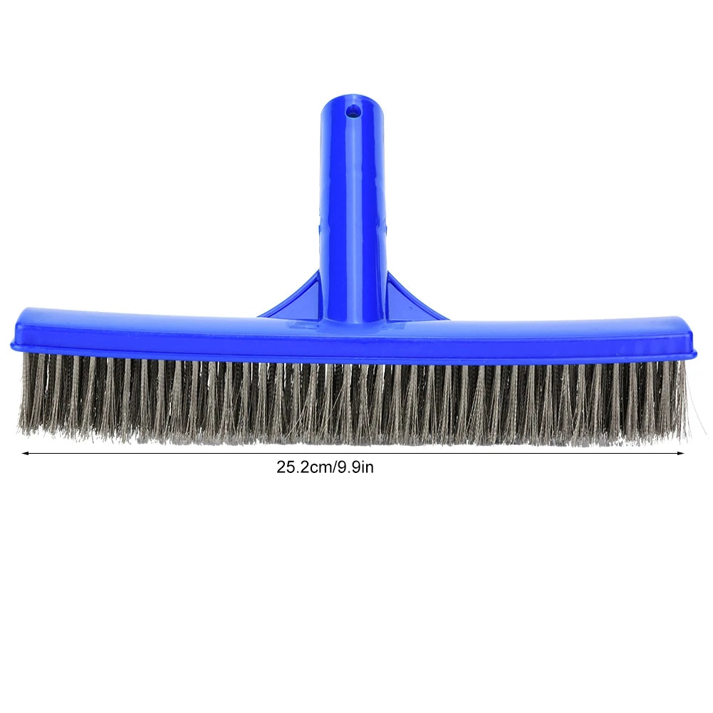 25.2cm Swimming Pool Wall Brush with High Quality Steel Wire Bristles for Spa Pond Cleaning Equipment