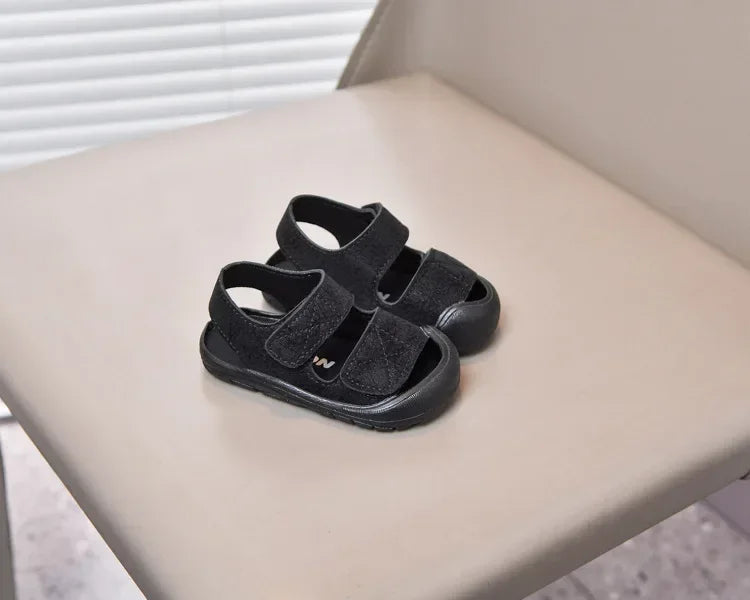 Baby Beach Shoes Toes Capped Anti-kicked Toddler Kids Walking Shoes Non-slip Soft Sole 2025 Summer Boys Girls Sandals Versatile
