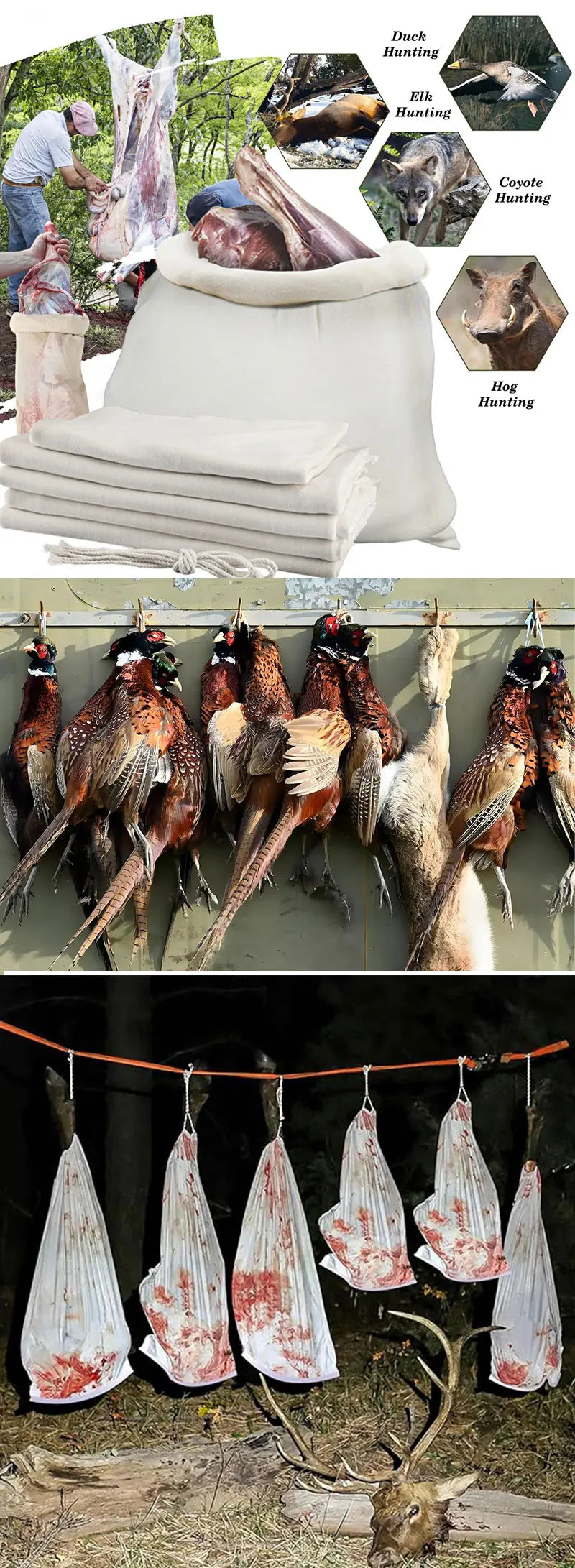 Deer Hunting Gear Deer Hanger Hoist for Skinning Elk Hunting Game Bags Deer Game Hauler Sled Drag Harness Perfect for Hunters