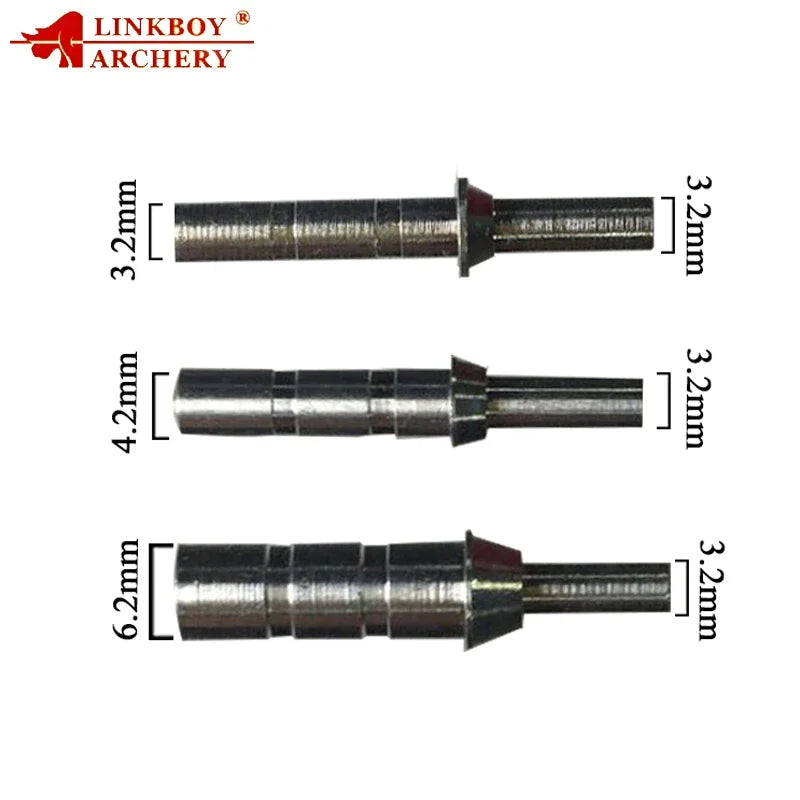 12pcs Archery Arrow Pin Nocks ID3.2/4.2/6.2MM Carbon Arrow Shaft Compound Recurve Bow Hunting Shooting
