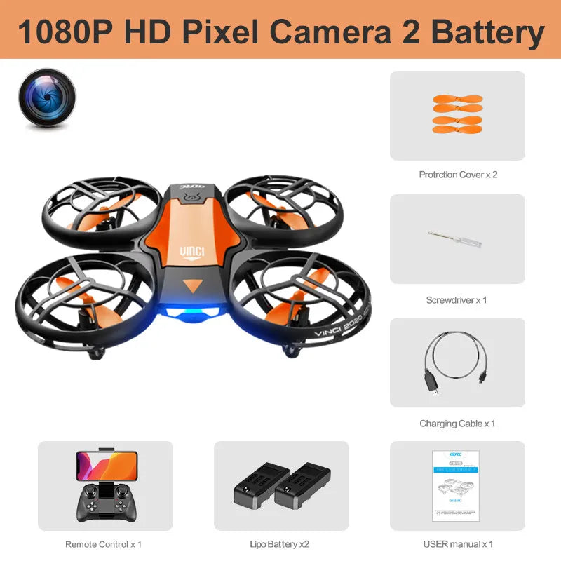 Beach Camp V8 New Mini Drone 4k profession HD 1080P Wide Angle Camera WiFi FPV RC Dron Height Keep Drones Helicopter Kids Toys 4DRC