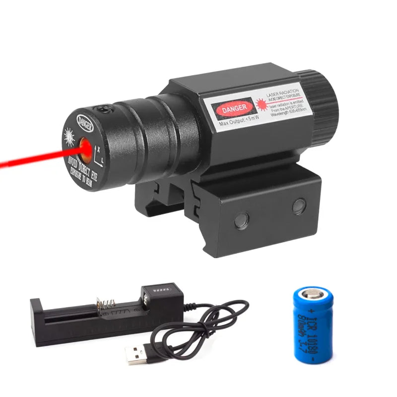 Beach Camp Rifle Pistol Laser Sight Red Green Laser Sight with 10180 Rechargeable Battery 11mm 20mm Picatinny Rail Mount