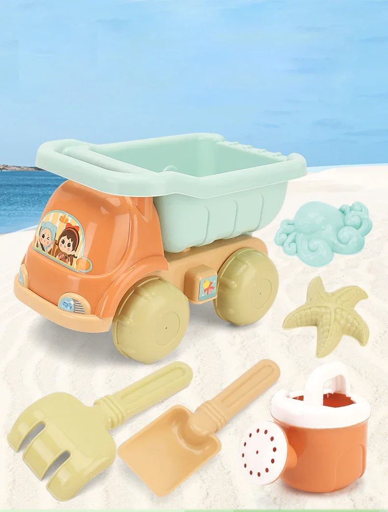 Beach Camp Children's Outdoor Beach Toys Fun Shovel Mold Beach Bucket Set Storage Sand Digging Tool Bucket Gift Children's Sand Toys sand