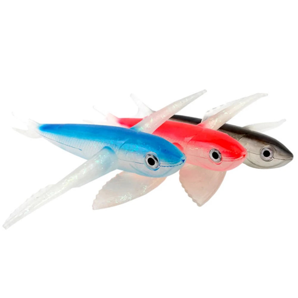 Fishing Lure Bait Sea Fishing Big Fish Flying Fish Soft Bait Tuna Lures Pink Trolling Bird Shaped Teaser for Fishing Tackle