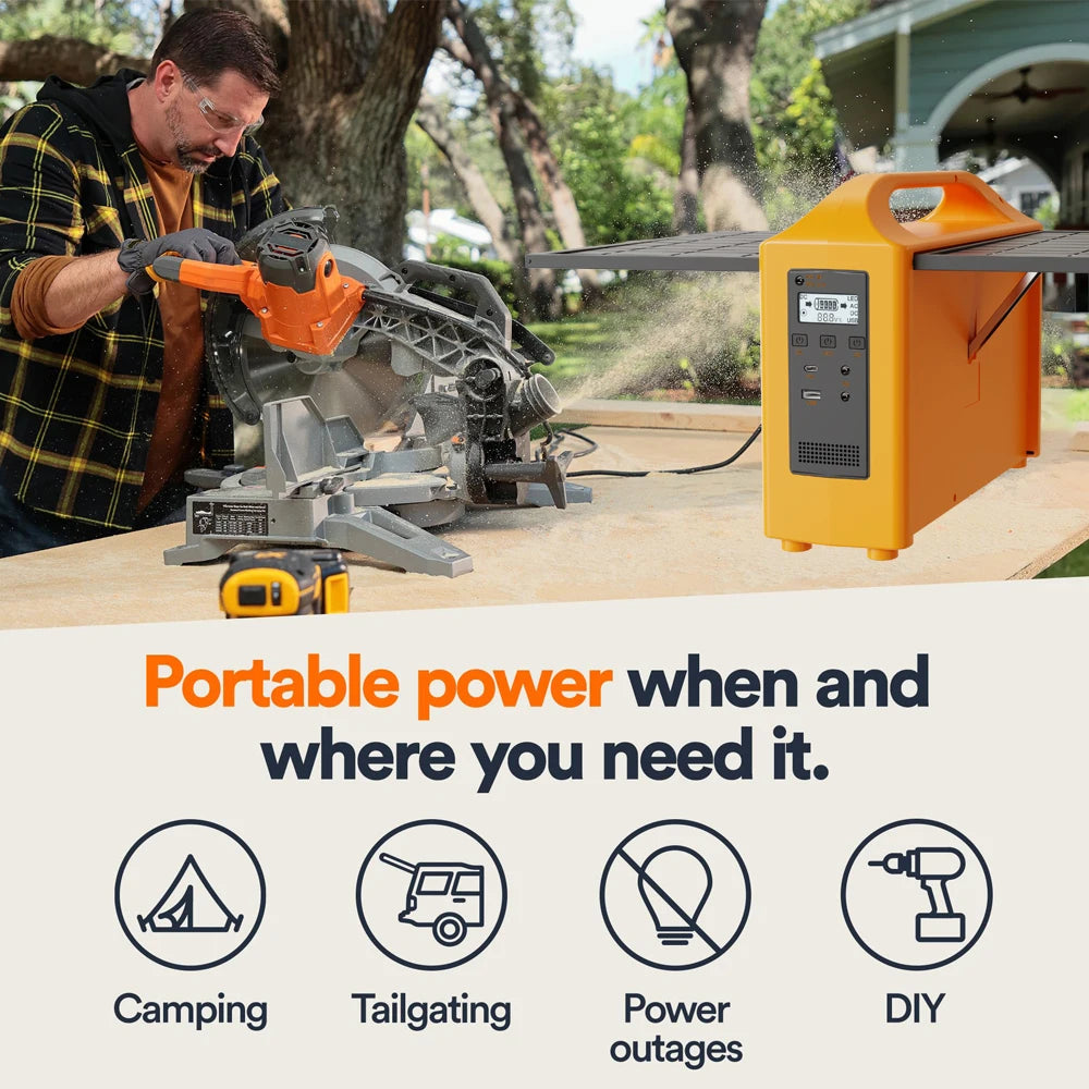 Beach Camp Portable Power Station 100W Solar Generator output AC 220V 110V LiFePO4 Power Bank UPS Power Plant For Outdoor Camping