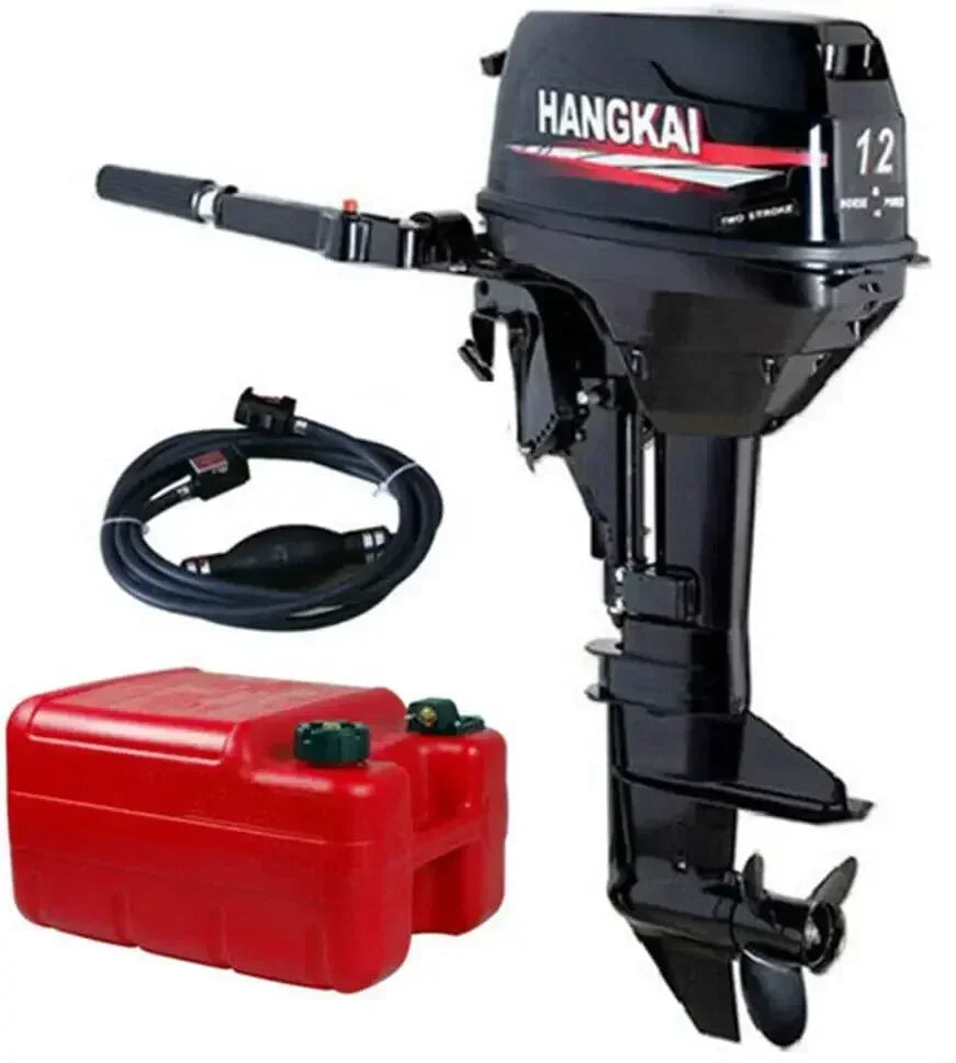 Beach Camp 18HP 2 Stroke Outboard Motor, Fishing Boat Engine Water Cooling 246CC Heavy Duty Boat Engine Marine Engine with CDI Ignition