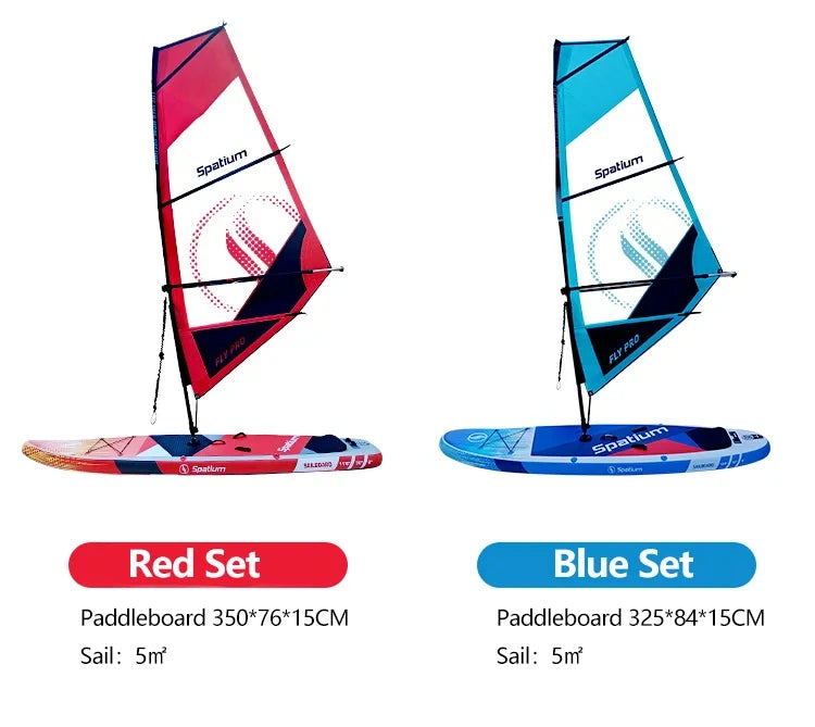 Beach Camp Water Surfing 2-in-1 Windsurf Sail with Sup Board Windsurfing for Smooth Sailing and Paddleboarding Inflatable Surfboard Sailing