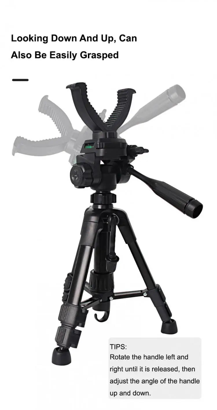 Outdoor Hunting Tripod Durable Adjustable Height Hunting Stand Aluminum V-Yoke Shooting Rack Multifunctio Hunting Safe Accessory