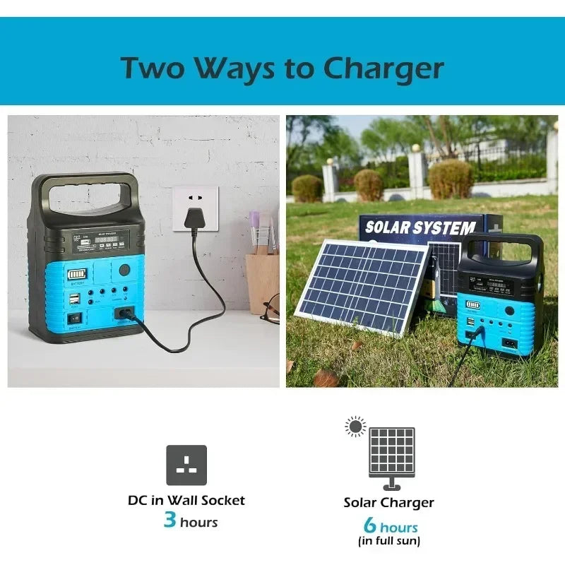 Beach Camp Portable Power Station 7500mAh Solar Mini Generator for Outdoor Camping Emergency Fishing Travel Party Trip with USB DC Outlet