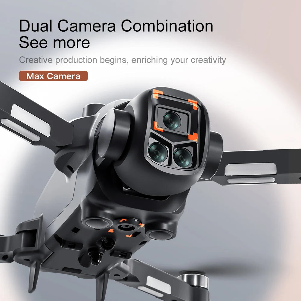 Beach Camp Drone 4K Professional HD Dual-Camera Obstacle Avoidance 5G Wi-Fi with Screen Remote Control Quadcopter Optical Flow Drone