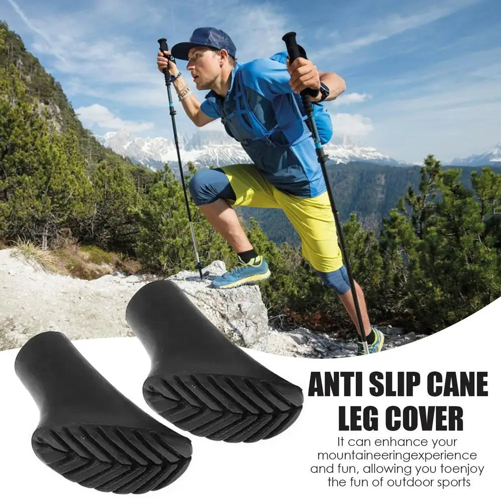 Beach Camp Hiking Sticks Tips Hiking Sticks Feet For Adventure Lightweight Elastic Trekking Stick Rubber Feet Walking Sticks Rubber Feet