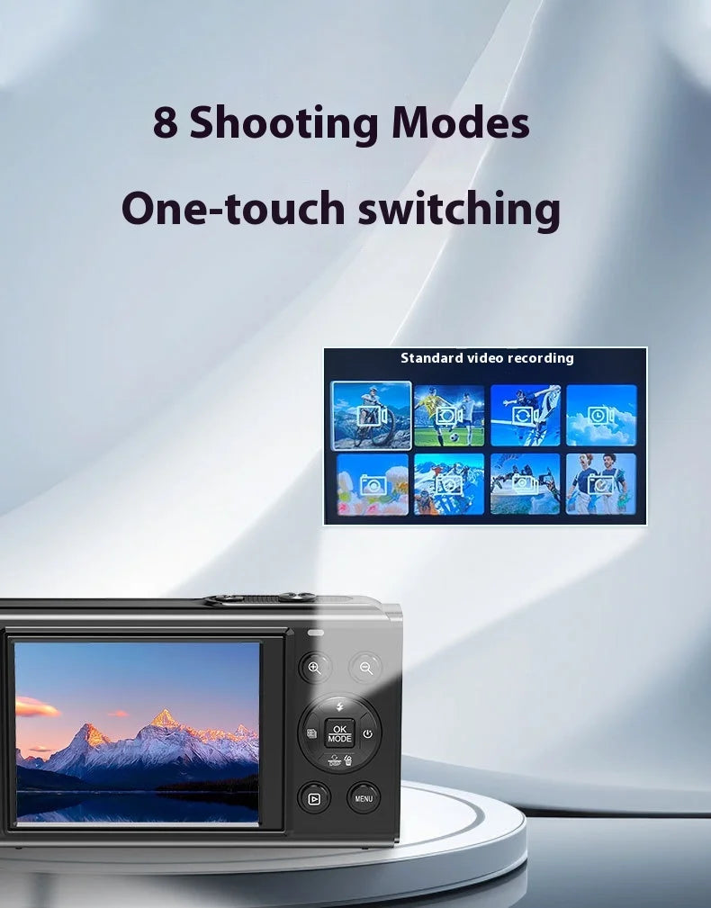 Beach Camp High-Definition Digital Camera 80 Mega Pixel Dual Screen Selfie Professional Photography Student Easy Carry Camera