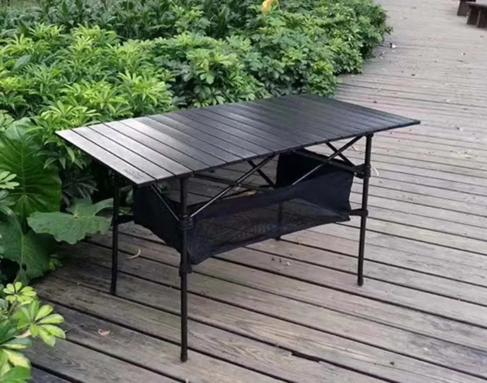 Outdoor Picnic Folding Desk Easy To Install Portable Camping Barbecue Table Sturdy Durable Egg Roll Tables Beach Leisure Desks