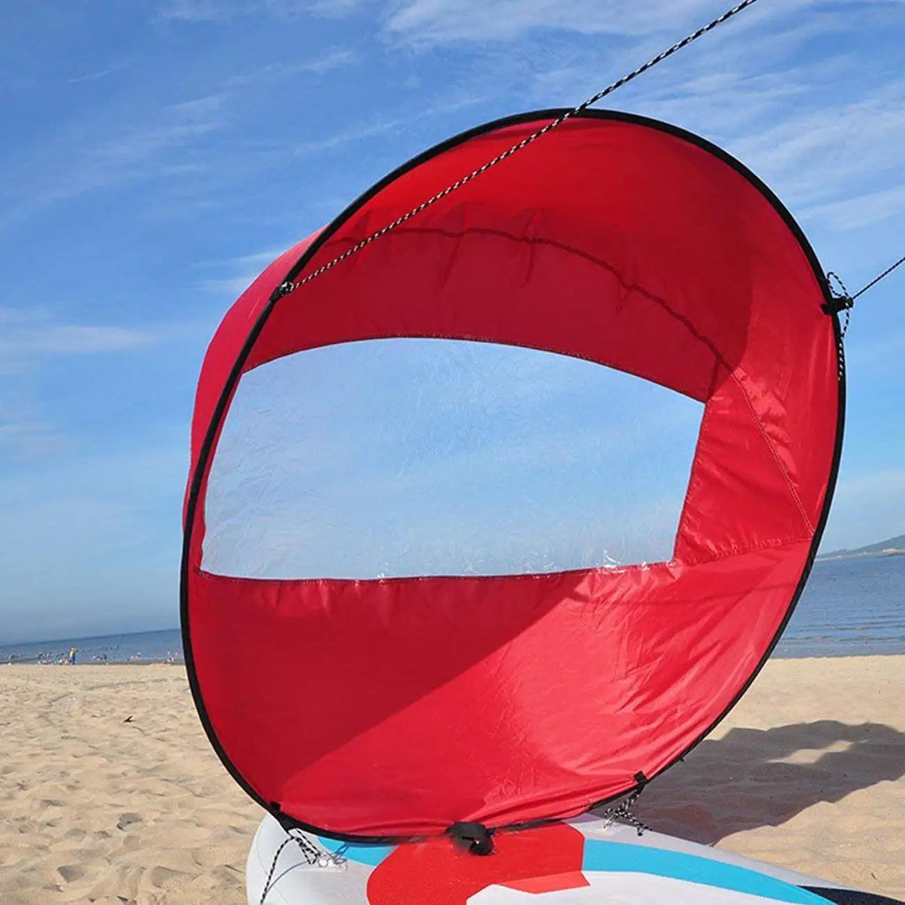 Beach Camp 42'' Foldable Kayak Boat Wind Sail Surfing Wind Paddle Kayak Sail Durable Downwind Paddle Rowing Boats Wind Window Drop Ship Hot