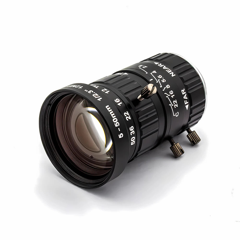 Beach Camp WGWK 5-50mm Camera High Quality Telescope Zoom 1/2.3" HD 12Megapixel C Mount Varifocal Lens Professional Industrial Camera Lens