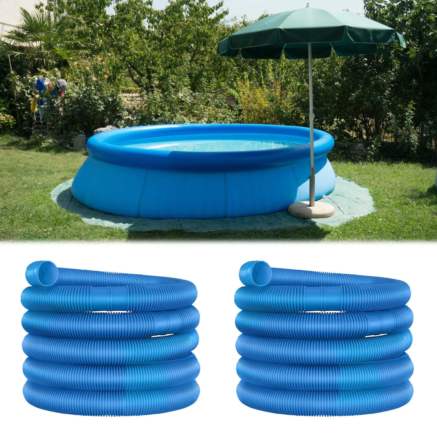 Beach Camp Pool Hose 6. / 32mm Solar Hose for Swimming Pooh Camp and Swimming Pool