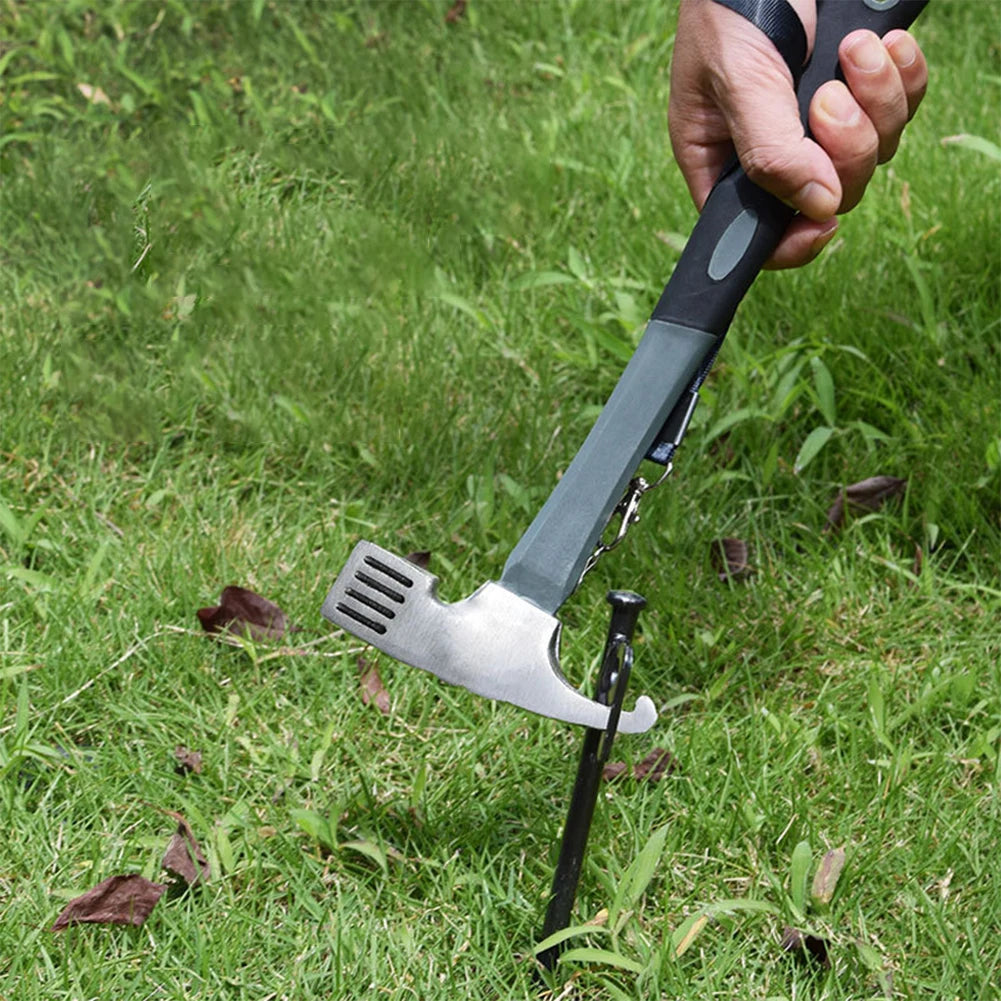 4/8Pcs Tent Pegs Forged Steel Tent Pegs Heavy Duty Unbreakable Tent Pegs with Storage Bag & Hammer for Camping Picnic