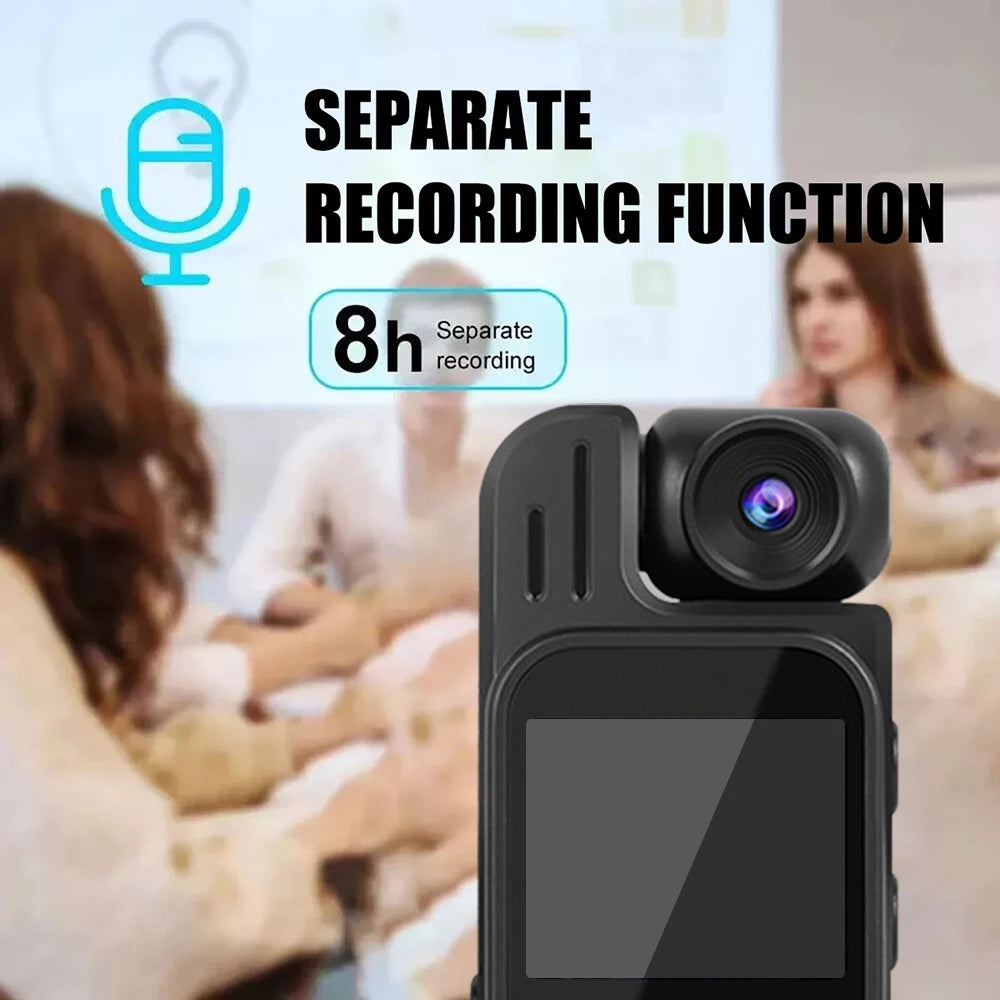 Beach Camp Full HD 1080P Mini Body Camera Body Mounted Camera Night Vision Digital Video Recorder 1.3inch Bodycam Police Camera