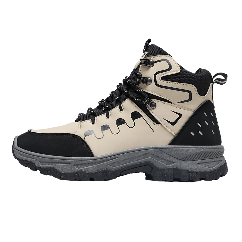 Beach Camp High top boots casual fashion comfortable casual boots anti slip thick sole height increasing versatile high top workwear boots
