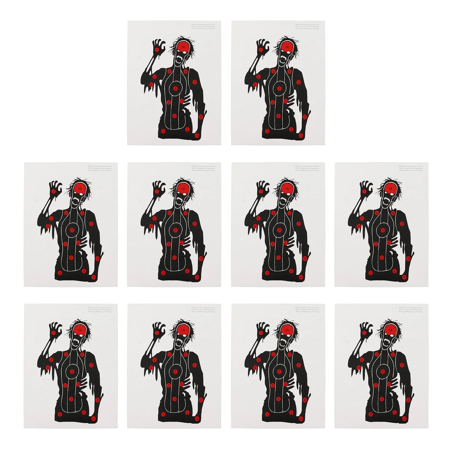 10Pcs Shooting Targets Paper Archery Paper Targets Bow Hunting Shoot Accessories 45x32cm Shooting Stickers