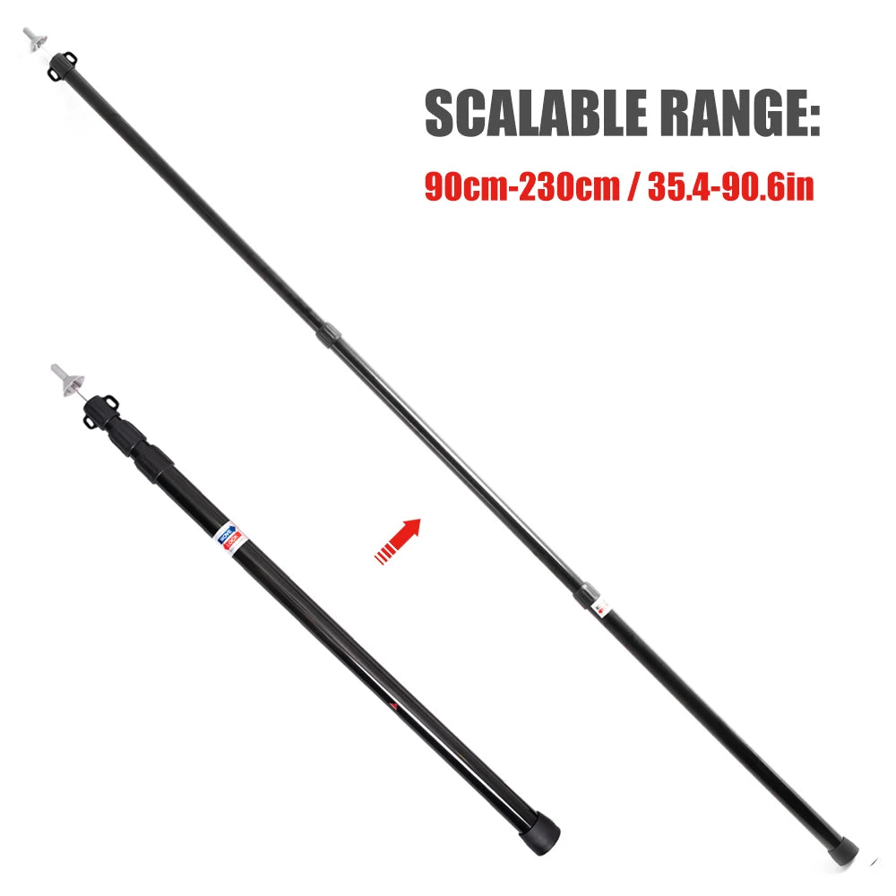 Thicken Aluminum Alloy Tent Pole Adjustable Tent Support Rod Beach Shelter Tarp Awning Pole Replacement Poles for Camping Hiking