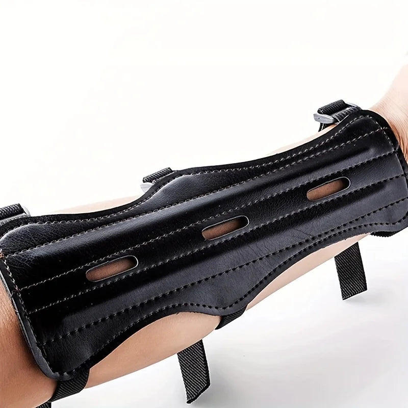Beach Camp Leather Archery Equipment Arm Guard Protection Forearm Safe Adjustable Bow Arrow Hunting