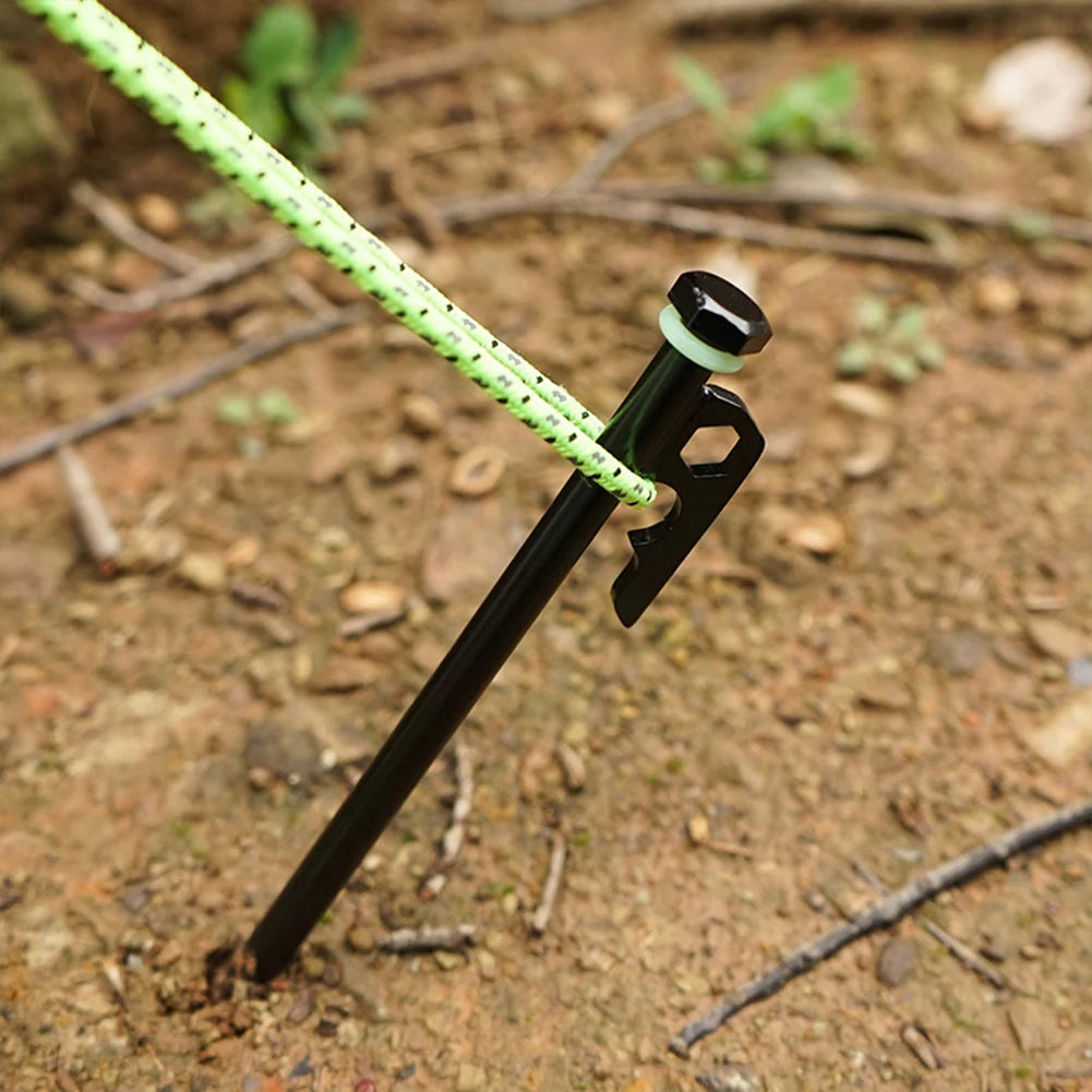 4/8Pcs Tent Pegs Forged Steel Tent Pegs Heavy Duty Unbreakable Tent Pegs with Storage Bag & Hammer for Camping Picnic
