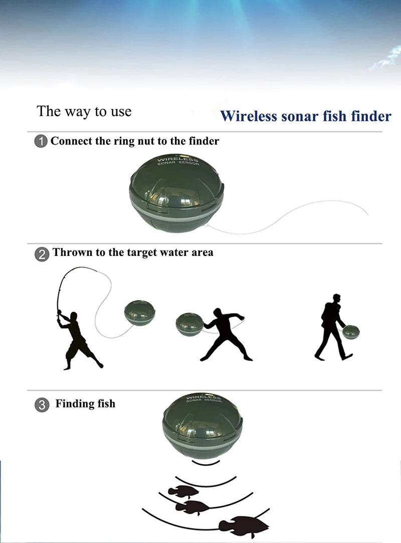 Beach Camp 2025 New Design Brand New Smart Phone Fish Finder Sonar Android & IosFish Finder Bluetooth Intelligent Fish Visual Fishing
