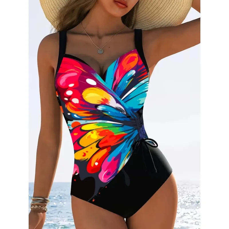 Beach Camp Summer Women One-piece Swimsuits Sexy Beach Swimming Clothes Slimming Pool Bikini Bathing Suit Lady