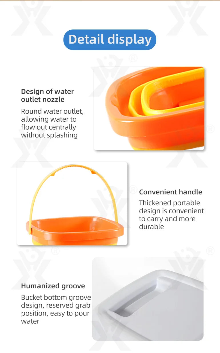 Beach Camp Collapsible Beach Sand Toys for Kids Travel Beach Toys for Kids with Foldable Sand Bucket Beach Shovel Toys Kit for Toddlers