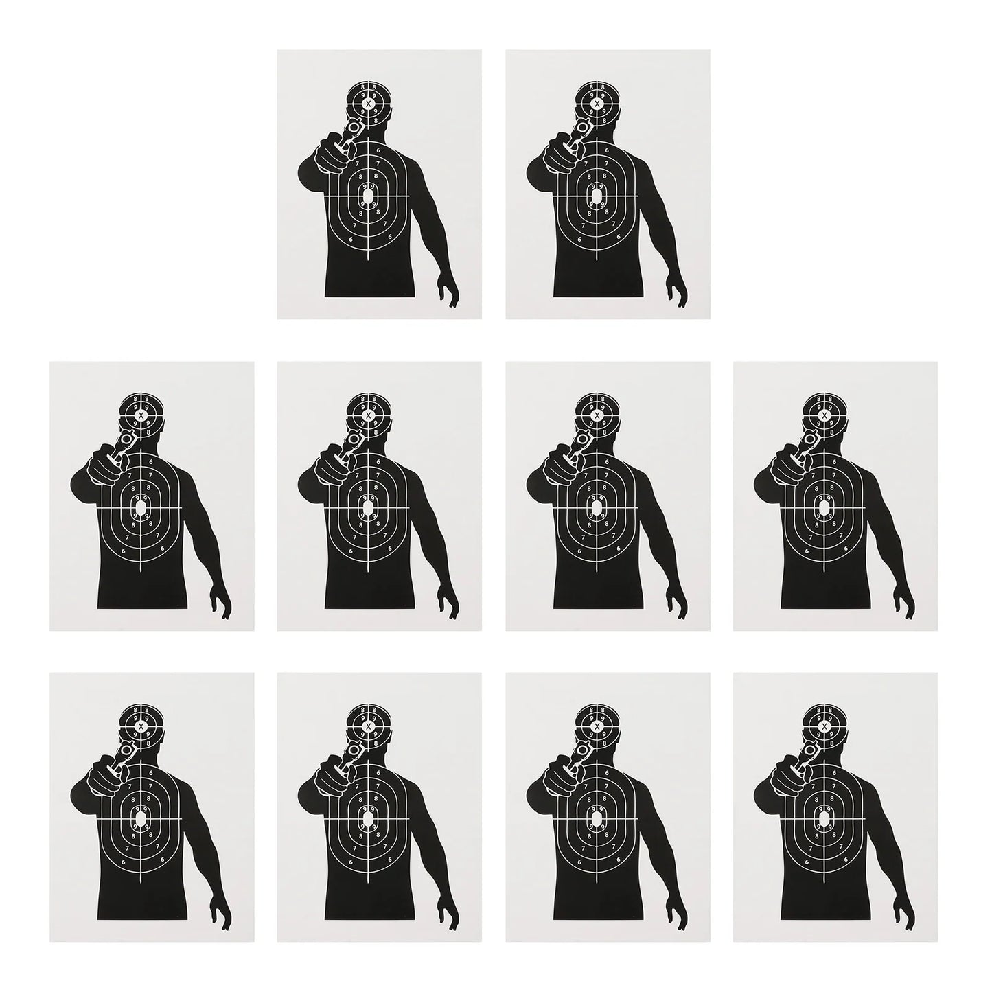 10Pcs Shooting Targets Paper Archery Paper Targets Bow Hunting Shoot Accessories 45x32cm Shooting Stickers
