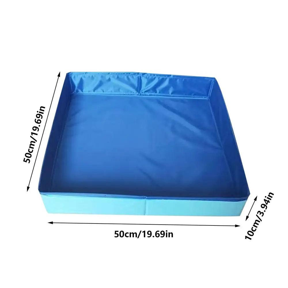 Beach Camp Dog Kiddie Pool PVC Folding Swimming Pool for Dog Non-Inflatable Save Space Pet Puppy Bathing Tub for Puppy Cats Other Animals