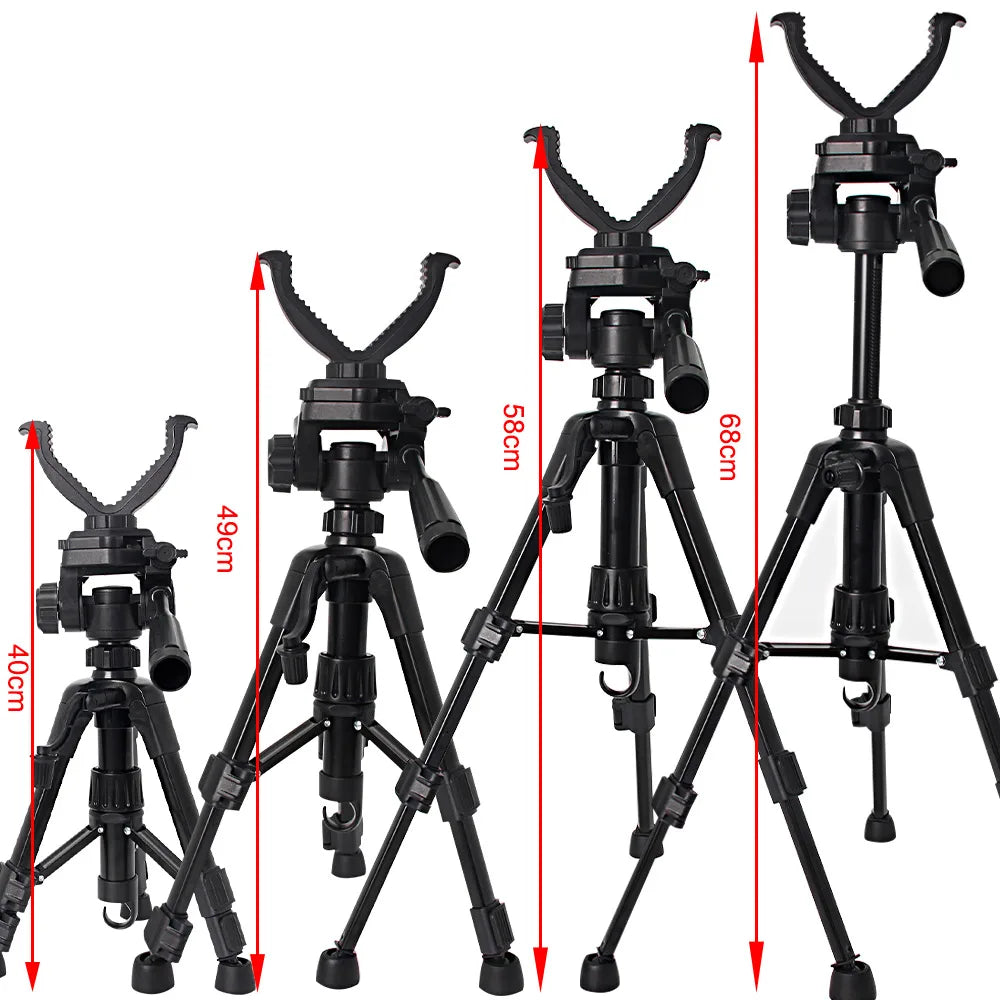 Outdoor Hunting Tripod Durable Adjustable Height Hunting Stand Aluminum V-Yoke Shooting Rack Multifunctio Hunting Safe Accessory