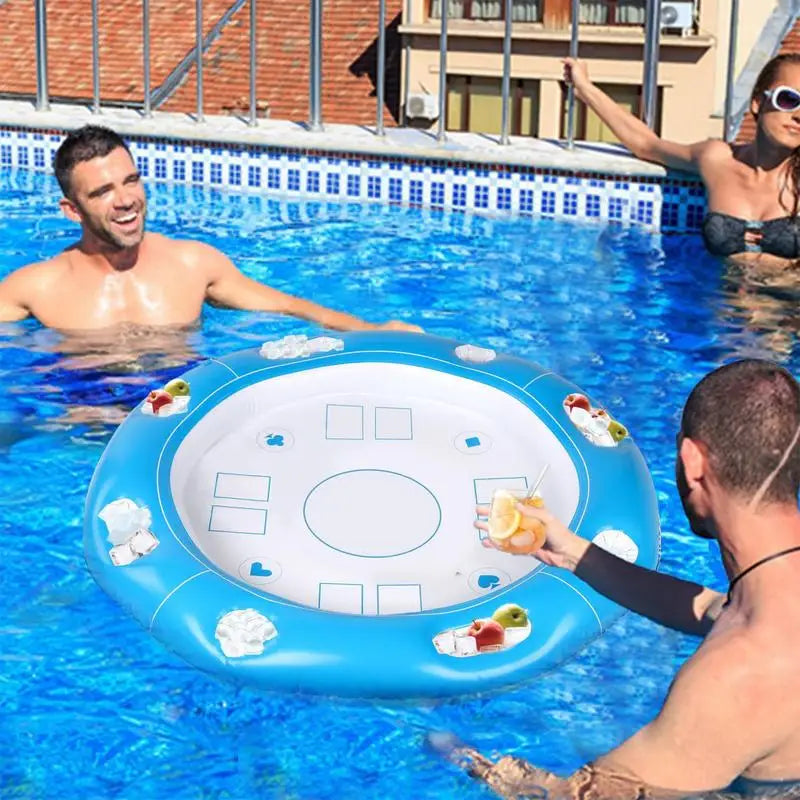 Pool Floating Table Inflatable Swim Bar For Adults Foldable Pool Game Table Food Drinks Holder For Beach Lake Cruise Camping