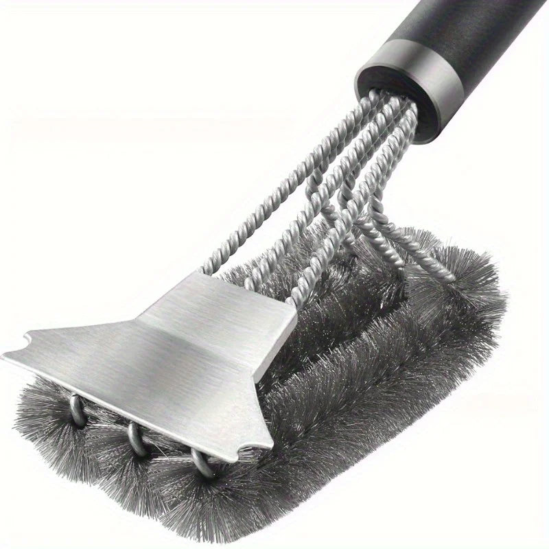 Grill Brush - Bristle Free BBQ Grill Brush - Rust Resistant Stainless Steel Barbecue Cleaner - Great Grilling Accessories